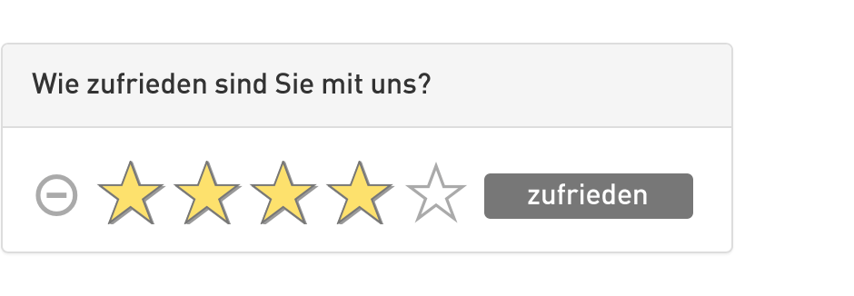 Umfrage mit Star-Rating